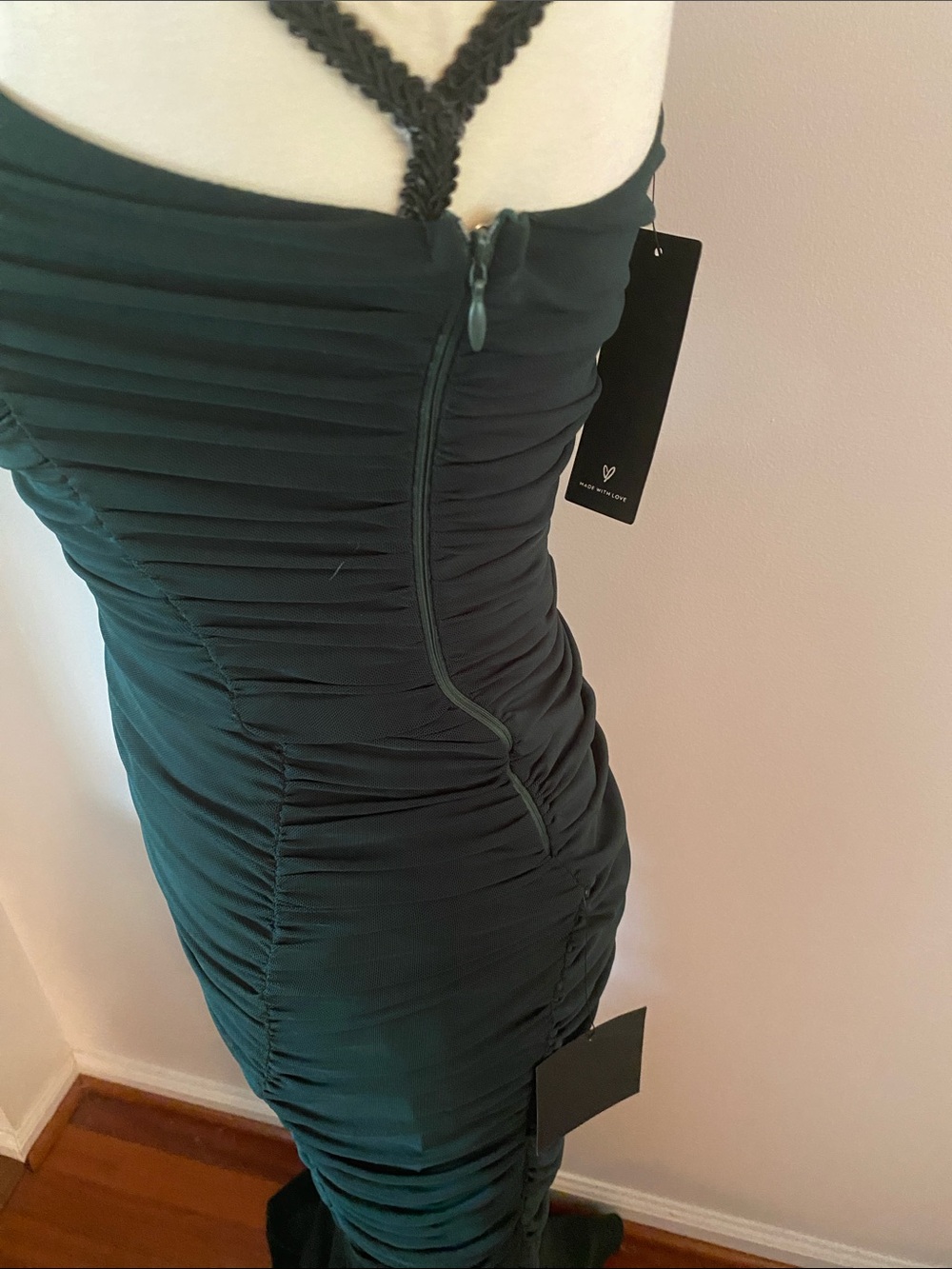 Lulus size small NWT one shoulder gathered dress - Picture 5 of 10